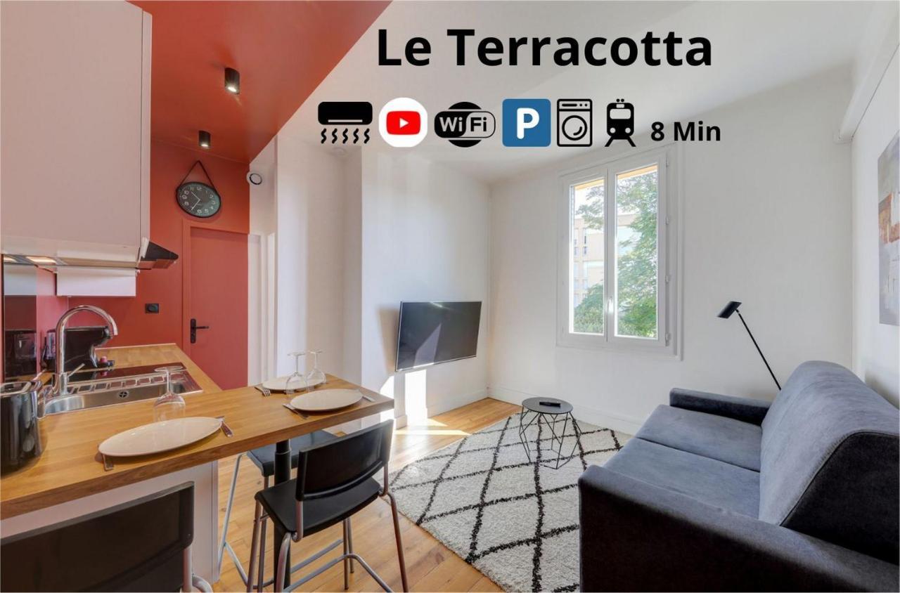Terracotta-T2-Clim-Parking Gratuit Prive Daire Pierre-Bénite Dış mekan fotoğraf